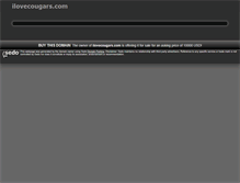 Tablet Screenshot of ilovecougars.com